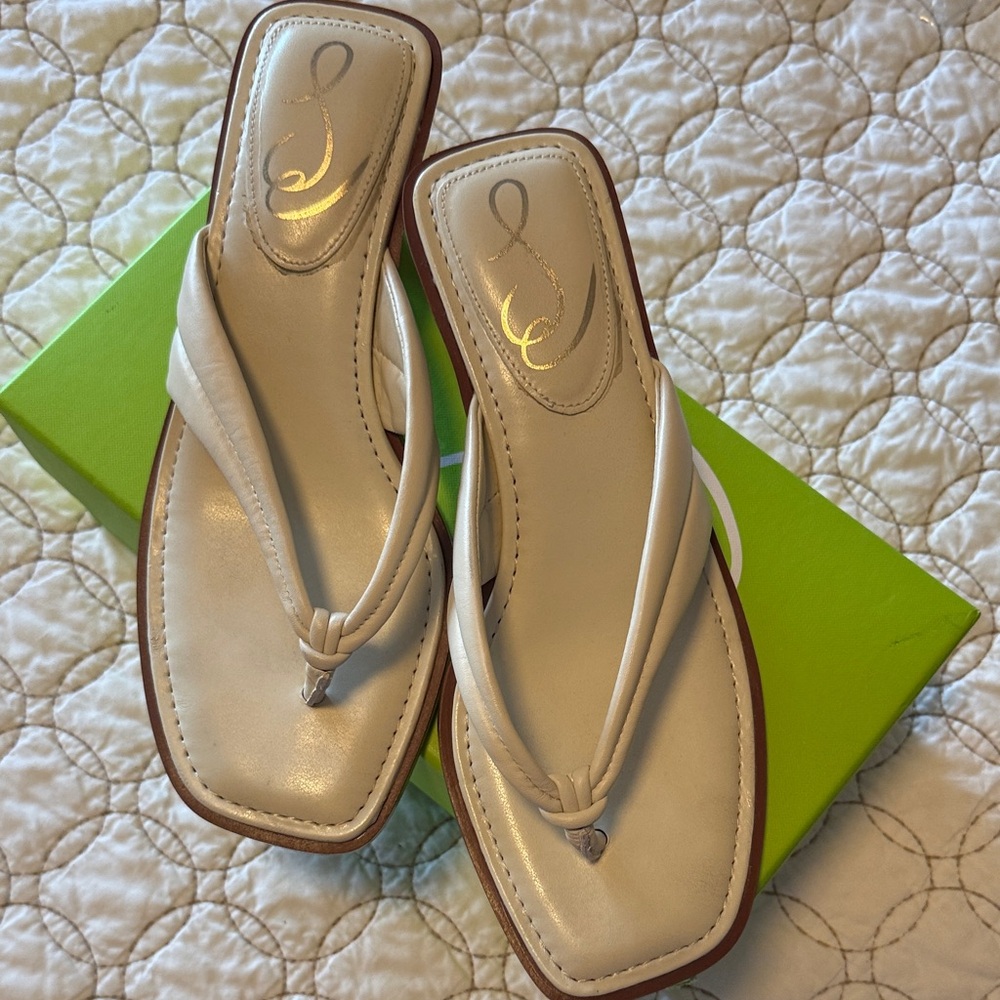 Sam Edelman Ivory Leather Women's Sandals